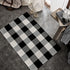 SEEKSEE Cotton Buffalo Plaid Rug 2'x3' Black and White Checked Rug Washable Doormats Indoor Outdoor Rugs for Layered Front Door Mats, Porch, Kitchen, Farmhouse, Entryway by SEEKSEE