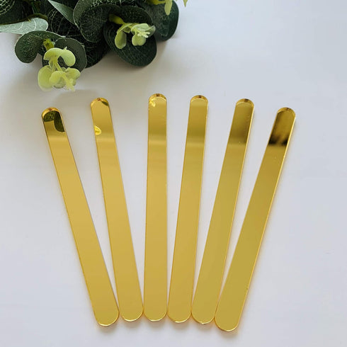 20 Pcs Acrylic Popsicle Sticks for Cakesicle Ice Creamsicle Candy Apple (Mirror Gold)