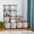 12 Closet SUPER DEAL Metal Wire Cube Storage Organizer, Cubes DIY Modular Cabinet Bookcase Bookshelf Shoe Rack