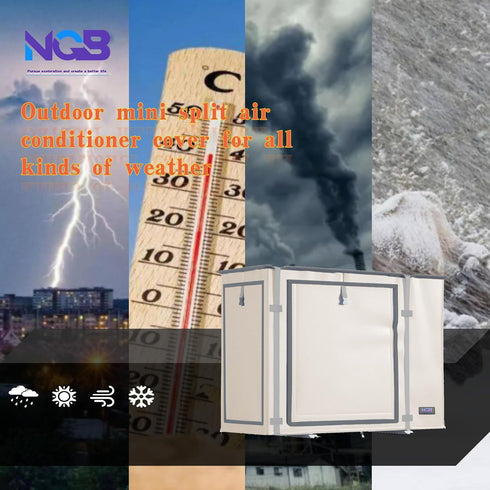 NGB Mini Split Cover for Air Conditioner Outdoor Unit, 35.4"L x 15.4"W x 27.5"H Universal Protection