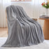 NEWCOSPLAY Super Soft Throw Blanket, Grey Premium Silky Flannel Fleece Leaves Pattern, All Season Use