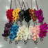 Rikyo 8 Heads Faux Black Orchid, 40" Bouquets 2 Stem Phalaenopsis Fake Flowers for Home Decoration, Office Decor,