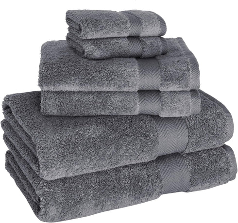 Classic Turkish Towels CTT - Luxury 6 Piece Towel Set, 100% Turkish