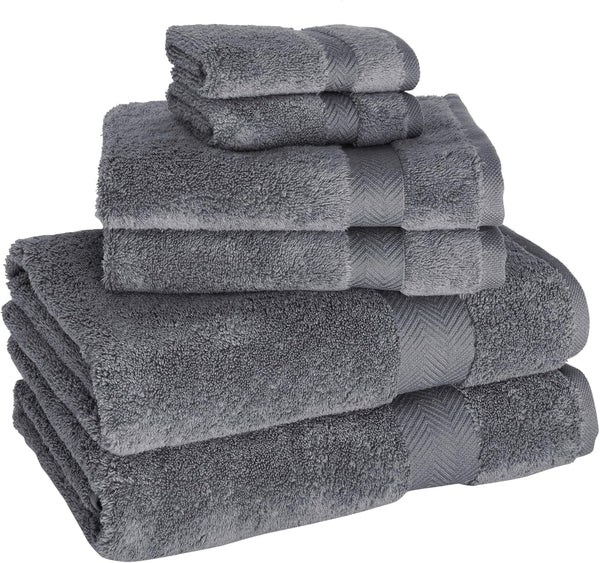 Classic Turkish Towels CTT - Luxury 6 Piece Towel Set, 100% Turkish