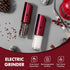 Vzaahu Gravity Electric Pepper and Salt Grinder Set of 2 - Rechargeable, Adjustable Coarseness, Stainless Steel with