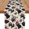 Gothic Decor Christmas Table Runner Black Cat Skeleton Snowflake Winter Xmas Kitchen