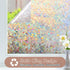 Haton Window Privacy Film, Stained Glass Rainbow Film, Static Cling Sun Blocking Stickers, 17.5" x 78.7"