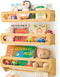 Homewisp Nursery Shelves for Wall, Premium Bamboo Wood, Fully Assembled - Nursery Book