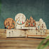 Mountain Decor Keyholder in Cherry Wood - Climb Every Mountain Wall Decor with 4 Key Rings Included