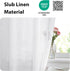 NICETOWN Sidelight French Door Panel, Linen Textured Look, 30" x 72", White