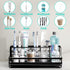 5 Counter Countertop HapiRm Toothbrush Holders for Bathroom - Partitions Bathroom Organizer with Instant Drying Stone
