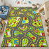 3x5 Car Rug Play Mat Feet, Car Road Rug for Kids City Road Map Carpet Educational Learning Play Carpet Kids Play Rugs