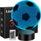 Linkax Soccer Gifts for Kids, 3D Illusion Lamp Night Light with 16 Colors Remote, Birthday Christmas Gifts for Boys
