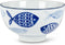 Rice Bowl Abbott Collection 27-BLUEFISH-090 - 4", White/Blue, 1 Count (Pack of 1)