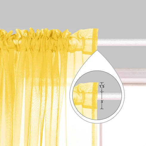 Lemon Yellow and Grey Sunflower Kitchen Curtains - Stylish Window Panels for Home Decor