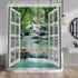 Baocicco Nature Landscape Shower Curtain, 60x72 Inches, Summer Forest River Jungle Waterfall, Waterproof Fabric with