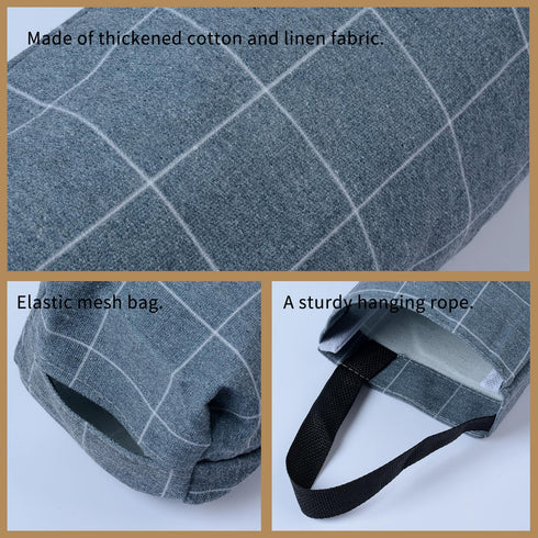 Sulimy 3pcs 3 2) Plastic Bag Holder Dispensers Folding Garbage Bags Hanging Storage Bag Cotton Linen Fabric Trash bags