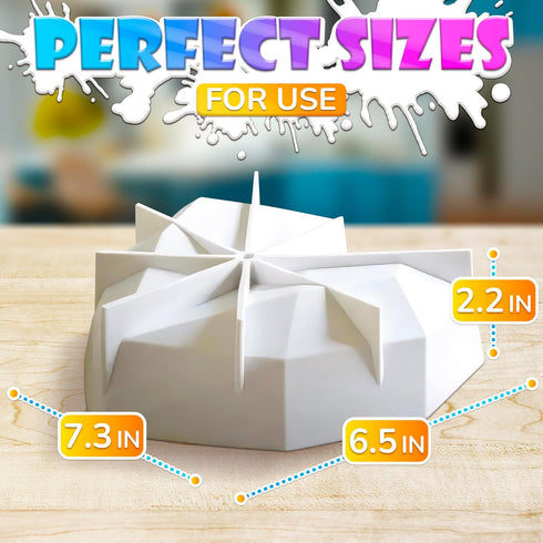 Breakable Heart Mold, Flexible Silicone Baking Mold for Cakes, Chocolate, Jellies & Freezer Desserts
