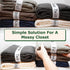 Bed Sheet Organizer and Storage Size Label Bands for Linen Closet Organization - King 2PCs Pack | White