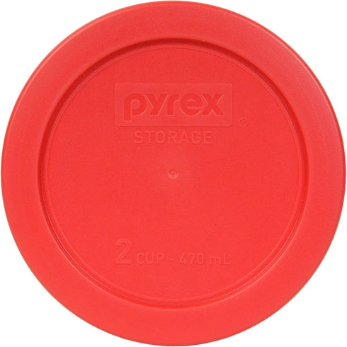 Pyrex 7200-PC 2-Cup Food Storage Replacement Lid - Red, Made in USA