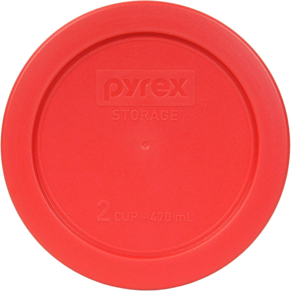Pyrex 7200-PC 2-Cup Food Storage Replacement Lid - Red, Made in USA