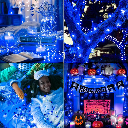 12Pack 7ft 20 3 Fairy Lights Battery Operated, LED Modes Speed Twinkle Mini String Lights Waterproof Silver Wire