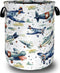 SELIONLIKN Watercolor Plane Laundry Basket Foldable Cartoon Laundry Hamper Oxford Cloth Plane Printed