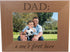 CustomGiftsNow Dad: A Son's First Hero - Natural Alder Wood Engraved Tabletop/Hanging Photo Frame (4x6-inch)