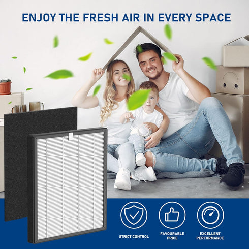 ProHEPA 9000 True HEPA Filters Replacement for VEVA ProHEPA 9000 Air Cleaner, 4 True HEPA + 8 Activated Carbon Filters