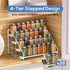 4 (White-1Pcs) Spice Rack Organizer for Cabinet, Tiered Spice Rack Organizer, Tiered Adjustable Spice Shelf for Kitchen