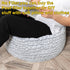 20x20x12 Inches Asuprui Pouf Ottoman Unstuffed Floor Poof Seat Pouf Ottoman Foot Rest Soft Foot Stool Fuzzy Chair Floor