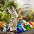 HDCRYSTALGIFTS 3.5 Inch Crystal Rabbit Bunny Figurine, Spring Easter Decorations, Glass Art Animal Paperweight