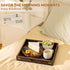 Handles,13"*13"Wood Yangbaga Serving Tray with Decorative Tray for Living Room,Modern Coffee Table Tray,Square Large