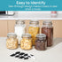 78oz 3 Pack 8 Vtopmart Glass Food Storage Jars with Airtight Clamp Lids, Large Kitchen Canisters for Flour, Cereal