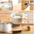 LYEOBOH Sugar Bowl with Lid and Spoon, 17 OZ Ceramic Sugar Jar for Coffee Bar, White Sugar Container for Kitchen