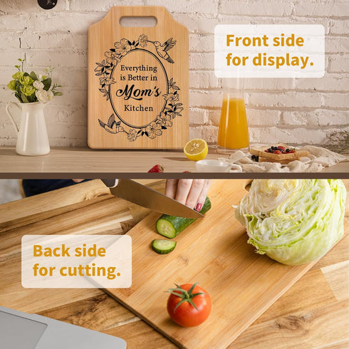 Unique Cutting Board for Mom, Birthday Gifts for Mom, Best Mom Gifts from Daughter Son, Christmas Gift Ideas