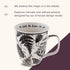 Karma Gifts 16 oz Black and White Boho Mug Beetle, Cute Ceramic Coffee and Tea Mug