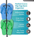 9 Perfect Curve Flip Flop Rack Organizer | Holds Pairs | Over Door Organizer | Space Saving Shoe Rack | Adjustable