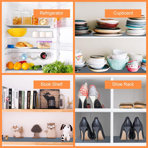 Shelf Liners for Kitchen Cabinets, Waterproof & Oil-Proof Non-Slip Drawer Mats, 17.3 x 236.2 Inches