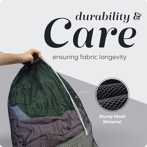 Handy Laundry Mesh Bag - Secure Drawstring Closure, Machine Washable, Spacious Storage, Durable Material, 24" x 36" |