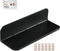 Made in USA Black Stick-On Removable Adhesive Floating Wall Shelf, Durable Textured ABS Plastic with Lipped Edges