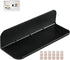 Made in USA Black Stick-On Removable Adhesive Floating Wall Shelf, Durable Textured ABS Plastic with Lipped Edges