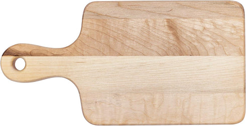 Labell Handle Serving Boards - Small Canadian Maple Hardwood Cutting Board for Meats, Vegetables, Fruits, and Cheeses - Flat Paddle Chopping Board Perfect for Charcuterie (6" x 12" x 0.75") by LABELL