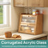 Counter, viewcare Bread Box for Kitchen Double Layer Large Bamboo Wood Bread Box, Bamboo Bread Storage Container