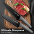 PrinChef 19 Pcs Knife Set for Kitchen, Rust Proof Knives with Acrylic Stand and Sharpener
