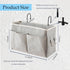 Bedside Caddy, Hanging Storage Organizer for College Dorm, Bunk, Hospital Beds, Holds Magazines, Books, Phones (Grey,