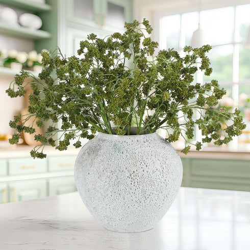 Thiccywoov 6 Pcs Green Faux Berry Stems for Vase, 16 Inch Artificial Greenery