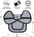 4 Pack COOPED UP Canvas Chicken Saddle for Medium-Large Hens with Larger Wing Cover and Adjustable Straps - Gray