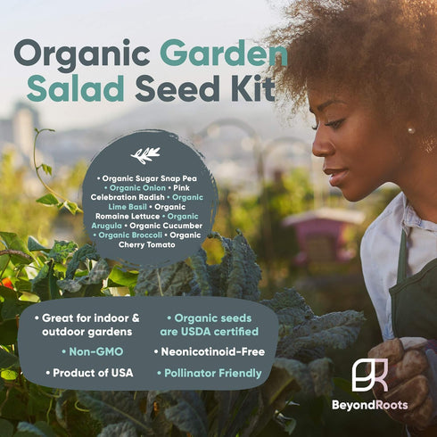 9 Packets Certified Organic Vegetable Seeds - Heirloom Seeds for Planting Vegetables - Seed & Gift Box - Cherry Tomato
