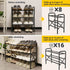 Shoe Rack for Front Door Entrance, Small Adjustable Metal Shelf Storage Organizer for Entryway Closet Doorway